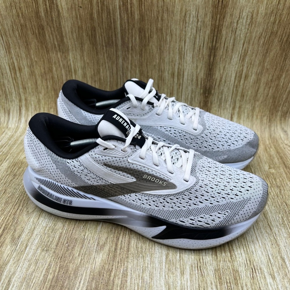 Brooks Adrenaline GTS 24 Running Shoes Women's Size 10.5 White Black 1204261B126